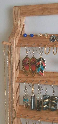 Oak Earring Holder for Organizing Earrings